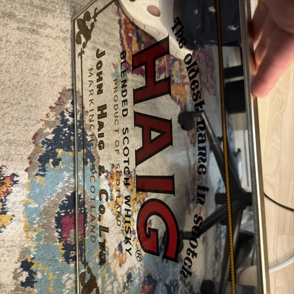 Vintage Haig Blended Scotch Whiskey Bar Mirror Sign Man Cave!